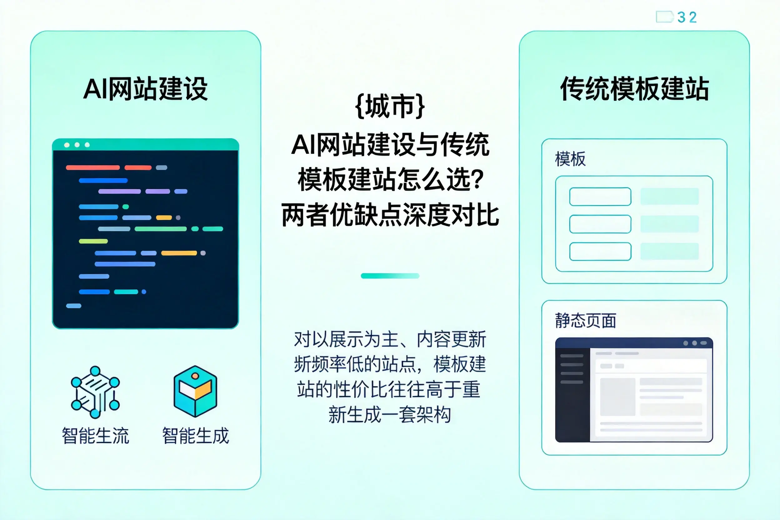 屯昌AI网站建设与传统模板建站怎么选？两者优缺点深度对比
