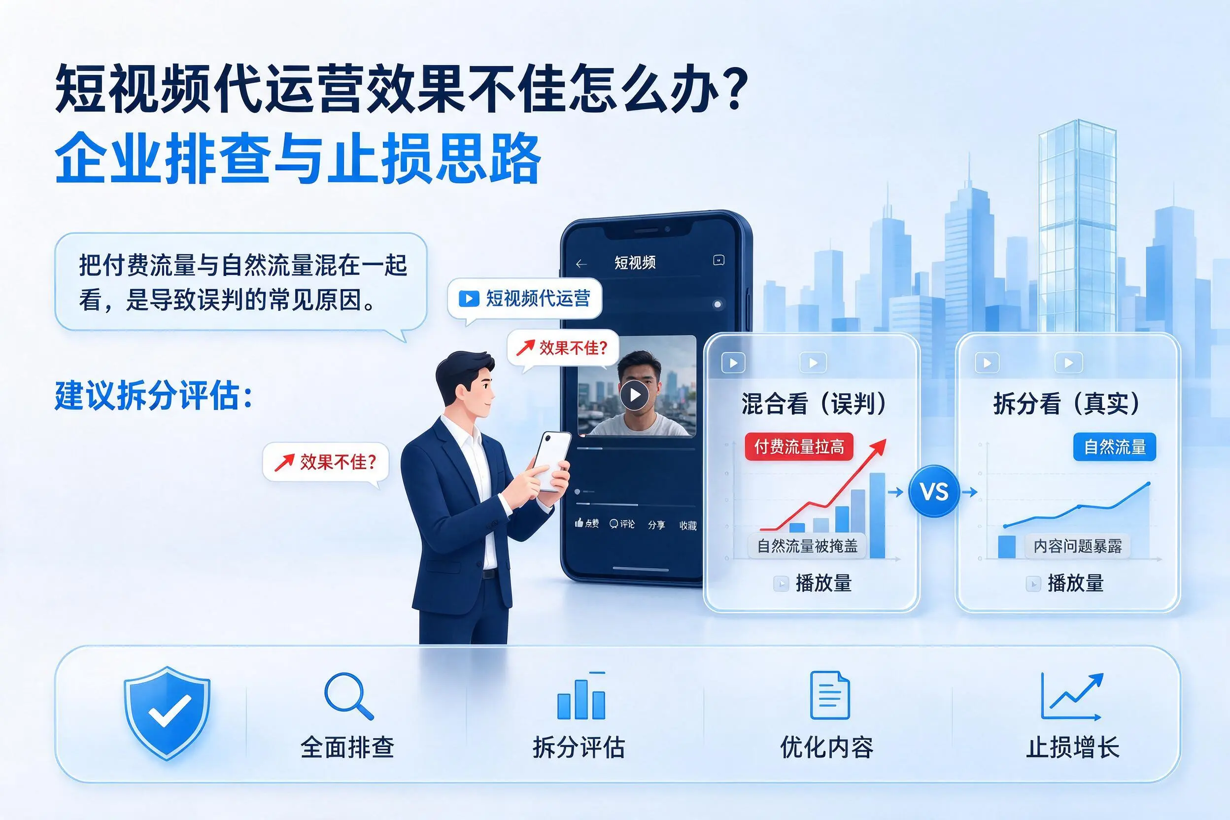 短视频代运营效果不佳怎么办？屯昌企业排查与止损思路