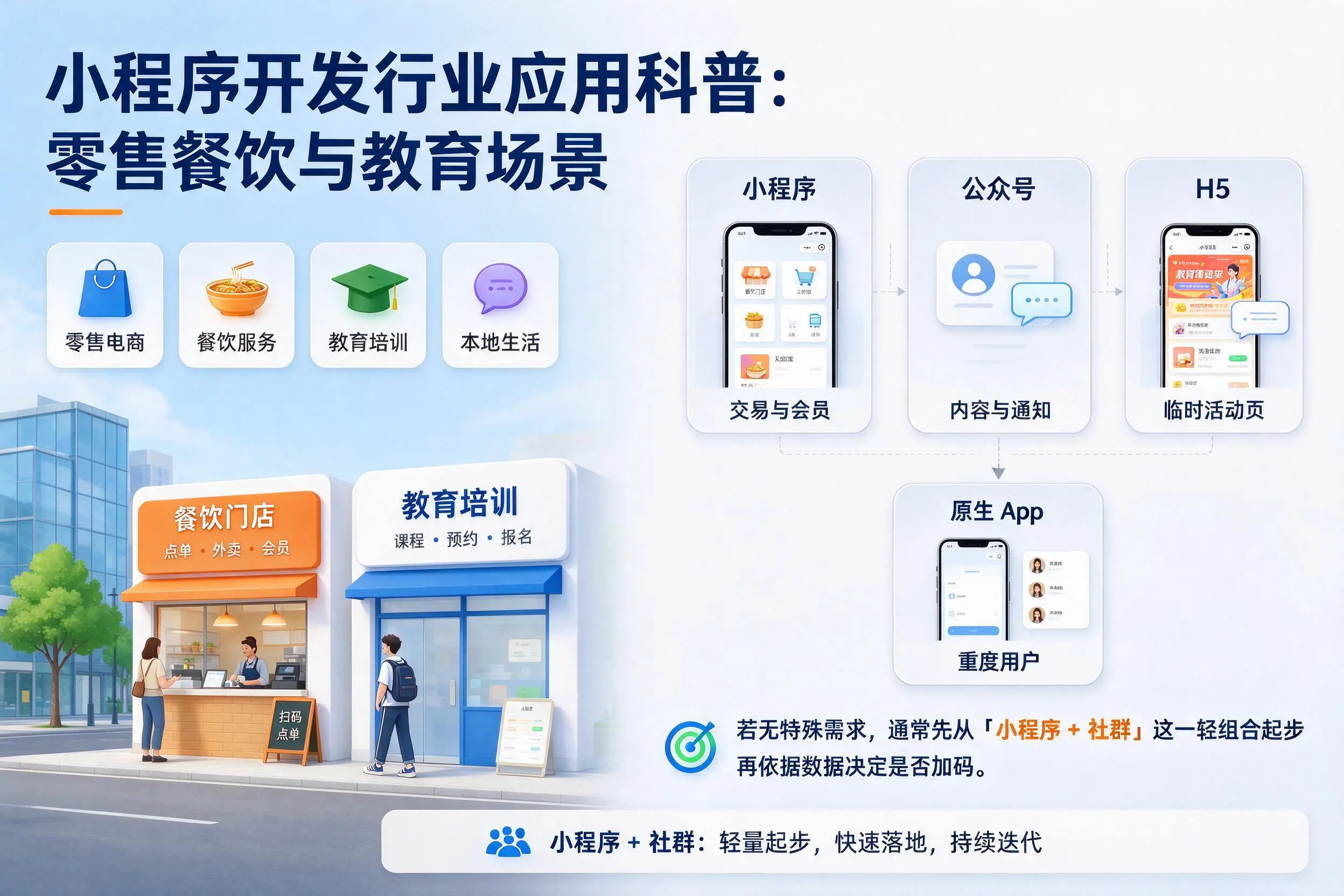 屯昌小程序开发行业应用科普:零售餐饮与教育场景