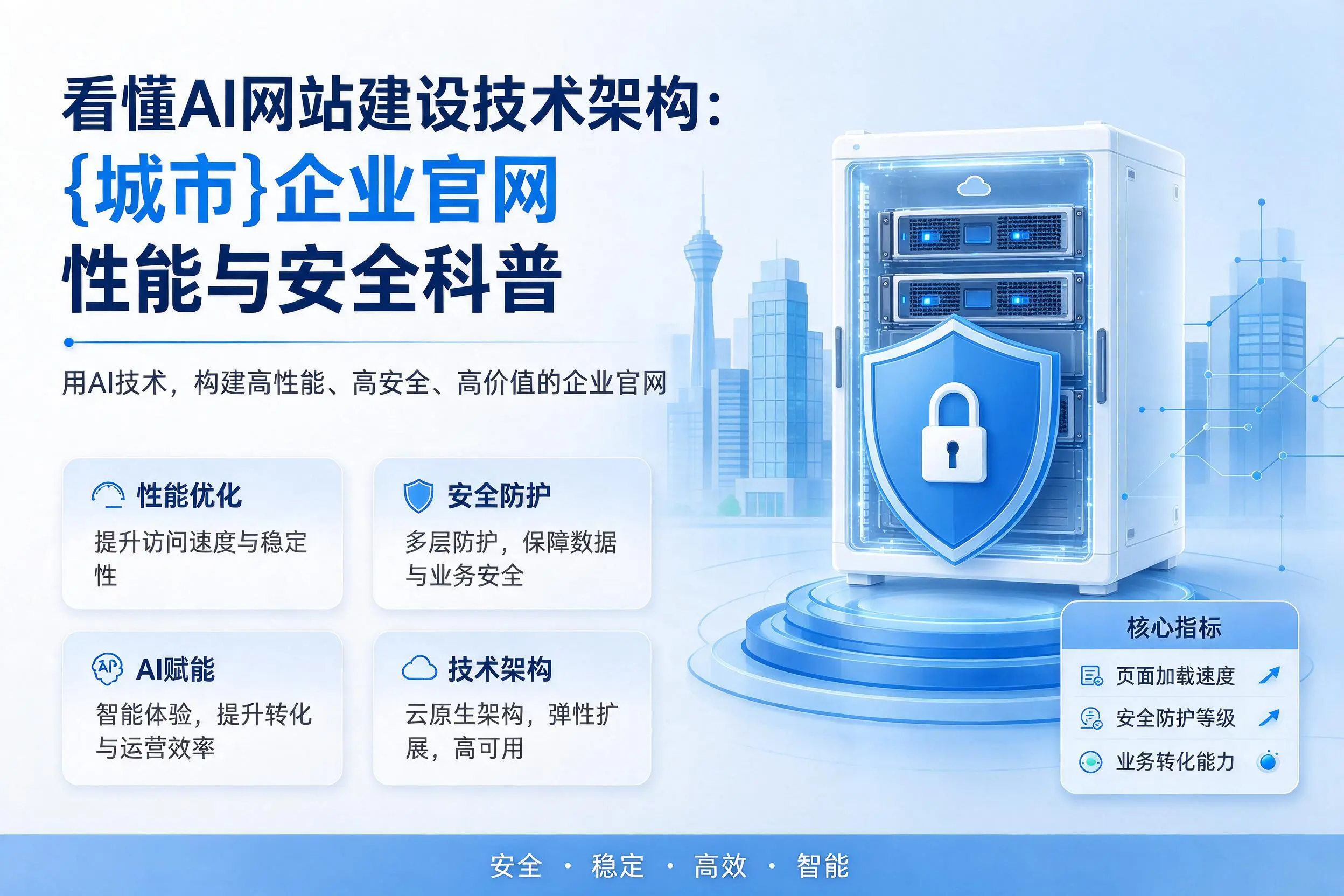 看懂AI网站建设技术架构:屯昌企业官网性能与安全科普