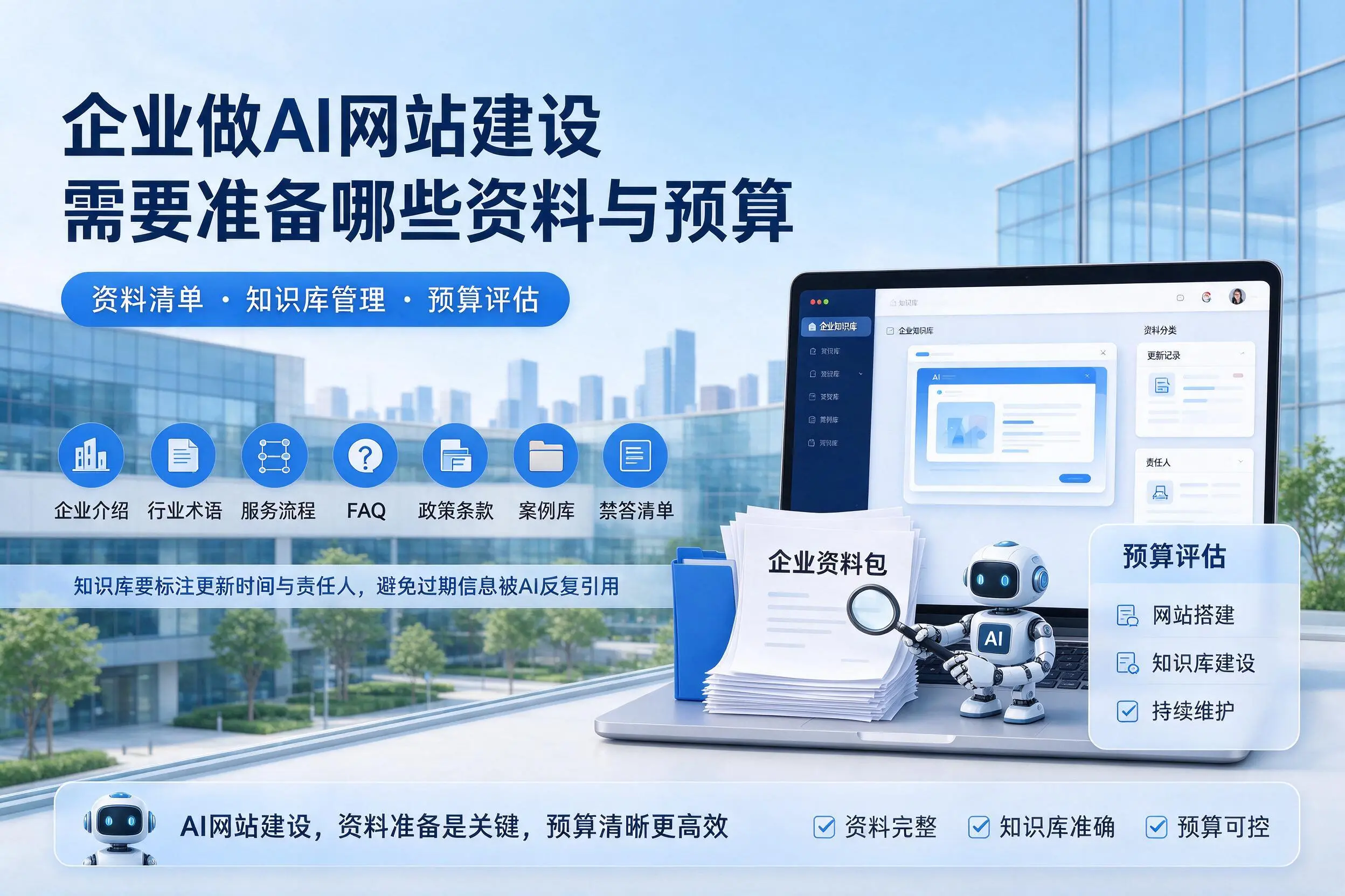 屯昌企业做AI网站建设需要准备哪些资料与预算