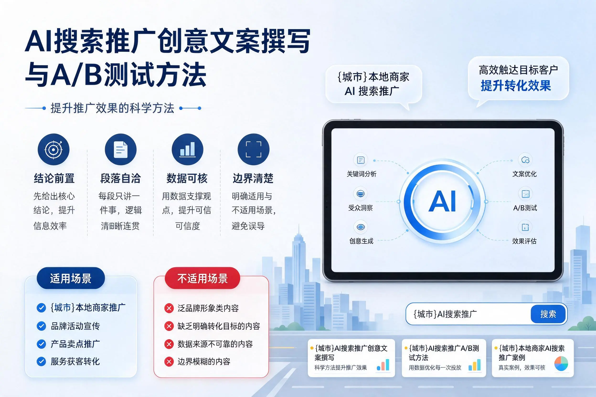 屯昌AI搜索推广创意文案撰写与A/B测试方法